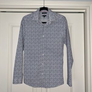 RW&CO Men’s Slim Fit Floral Patterned Dress Shirt
